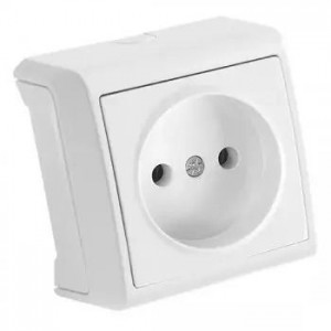 Розетка без з/з 1на зовнішня, біла Vera VIKO