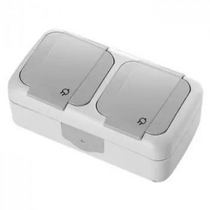 Розетка + Розетка з/з IP54 Palmiye VIKO