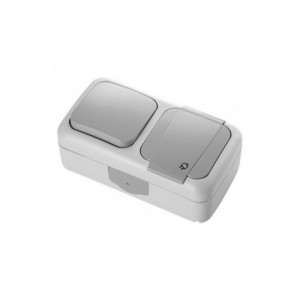 Вимикач + Розетка з/з IP54 Palmiye VIKO