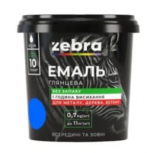 ZEBRA Емаль акрилова №43 Блакитний 0,7кг