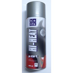 Фарба аерозольна термостійка,біла 400мл (Hi-Heat №1300) BeLife
