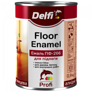 DELFI Емаль для підлоги ПФ-266 червоно-коричнева 0,9кг