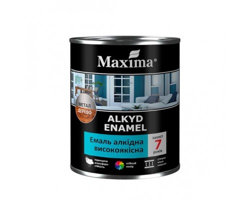 MAXIMA Фарба високоякісна біла глянцева 0,7кг