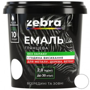 ZEBRA Емаль акрилова №10 Білий 2кг