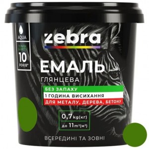 ZEBRA Емаль акрилова №34 Світло -зелений 0,7кг