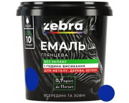 ZEBRA Емаль акрилова №48 Синій 0,7кг