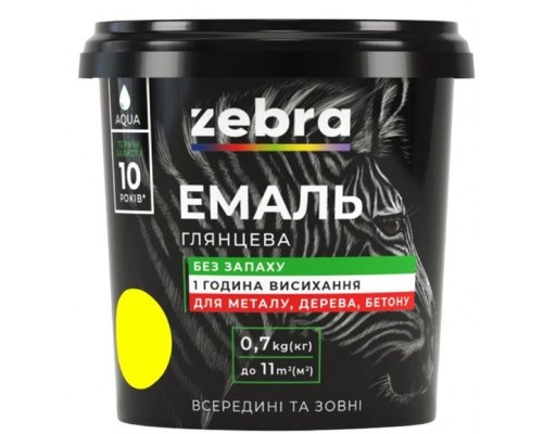 ZEBRA Емаль акрилова №55 Яскраво-Жовтий  0,7кг
