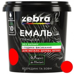 ZEBRA Емаль акрилова №75 Червоний  2кг