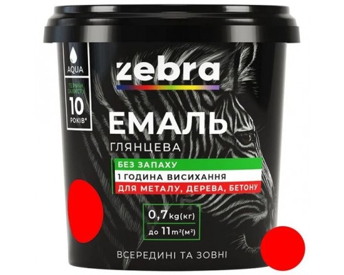 ZEBRA Емаль акрилова №75 Червоний  0,7кг