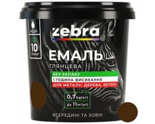 ZEBRA Емаль акрилова №88 Темно-коричневий  0,25кг