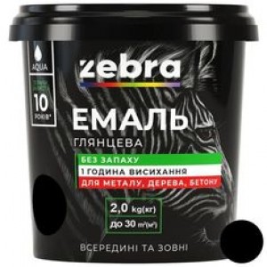 ZEBRA Емаль акрилова №90 Чорний 0,7кг