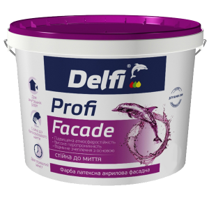 DELFI Фарба фасадна акрилова 1л 1,4кг ProfiFacade