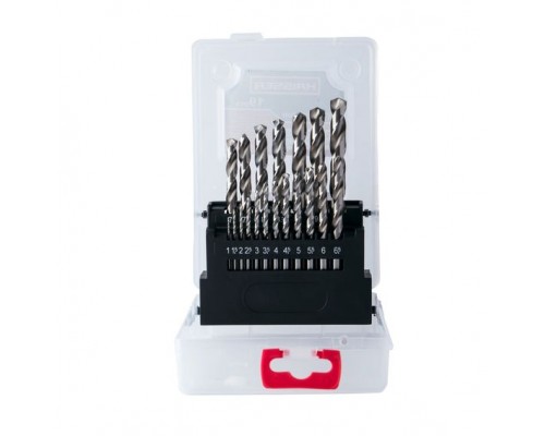 Набір сверел по металу (1-10мм) -19шт HAISSER