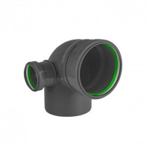 Відвід 110 50х90°х90° задній для внутрішньої каналізації ASG Plast NANO HTR отвод