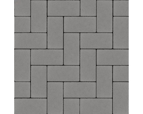 Бруківка 200х100х60 без фаски сірий